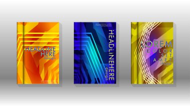 Kapak kitabı renkli altıgen soyut arka plan