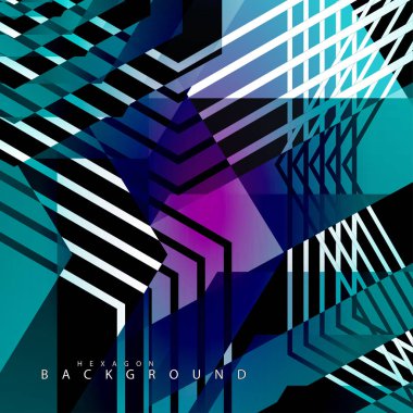 renkli altıgen soyut arka plan. Saydam vektör arka planı