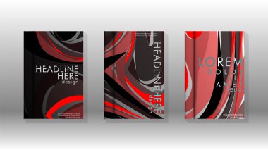 Dalga elemanları ile soyut kapak. kitap tasarım konsepti. Fütüristik iş düzeni.