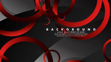 Lüks parlak kırmızı koyu halkalar ile soyut metal vektör arka plan