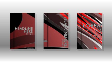 Dalga elemanları ile soyut kapak. kitap tasarım konsepti. Fütüristik iş düzeni.