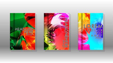 Renkli soyut sprey desenleri ile arka plan kapağı vektör tasarımı. Renk karışımı. Vektör Eps 10. Vektör çizimi