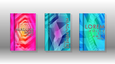 Kapak kitabı renkli altıgen soyut arka plan