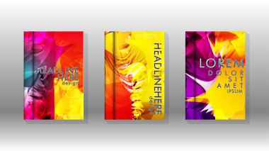 Renkli soyut sprey desenleri ile arka plan kapağı vektör tasarımı. Renk karışımı. Vektör Eps 10. Vektör çizimi