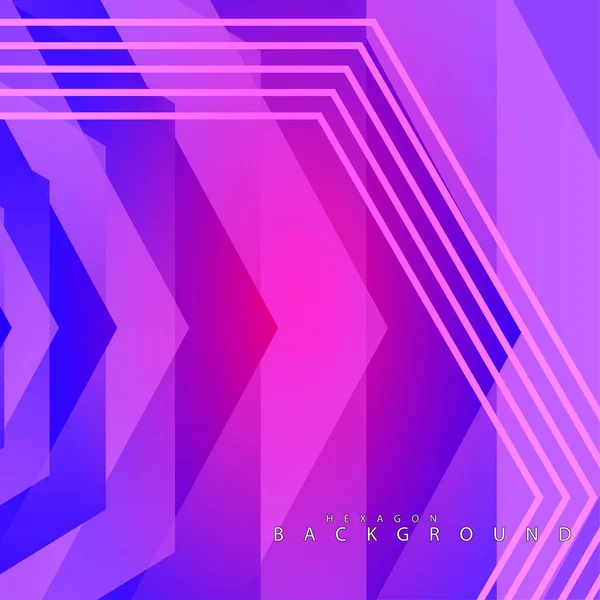Färgstark Hexagon abstrakt bakgrund. Transparent vektor bakgrund — Stock vektor