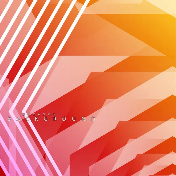 Färgstark Hexagon abstrakt bakgrund. Transparent vektor bakgrund — Stock vektor