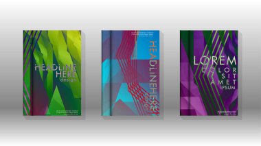 Kapak kitabı renkli altıgen soyut arka plan