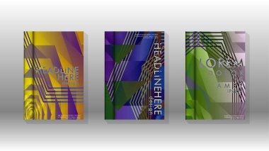 Kapak kitabı renkli altıgen soyut arka plan