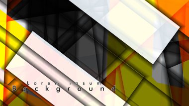 Dikdörtgen tüp elemanları vektör 3d arka plan