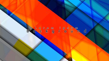 Renkli desen çizgileri ile soyut vektör arka plan tasarımı