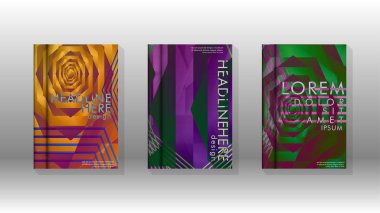 Kapak kitabı renkli altıgen soyut arka plan