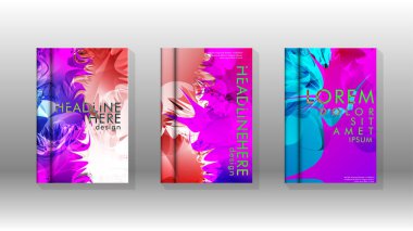 Renkli soyut sprey desenleri ile arka plan kapağı vektör tasarımı. Renk karışımı. Vektör Eps 10. Vektör çizimi