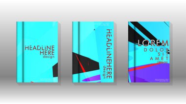 Geometrik tasarım arka planlı kapak kitabı.