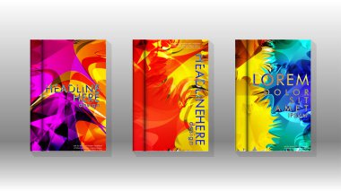 Renkli soyut sprey desenleri ile arka plan kapağı vektör tasarımı. Renk karışımı. Vektör Eps 10. Vektör çizimi