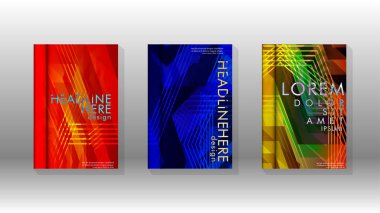 Kapak kitabı renkli altıgen soyut arka plan