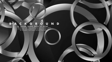 Lüks parlak gri daireler ile soyut metal vektör arka plan