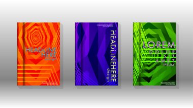 Kapak kitabı renkli altıgen soyut arka plan