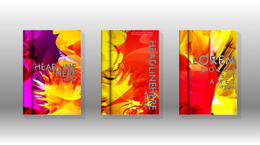 Renkli soyut sprey desenleri ile arka plan kapağı vektör tasarımı. Renk karışımı. Vektör Eps 10. Vektör çizimi