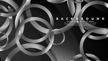 Lüks parlak gri daireler ile soyut metal vektör arka plan