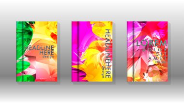 Renkli soyut sprey desenleri ile arka plan kapağı vektör tasarımı. Renk karışımı. Vektör Eps 10. Vektör çizimi