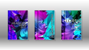 Renkli soyut sprey desenleri ile arka plan kapağı vektör tasarımı. Renk karışımı. Vektör Eps 10. Vektör çizimi