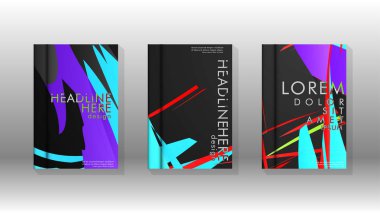 Geometrik tasarım arka planlı kapak kitabı.