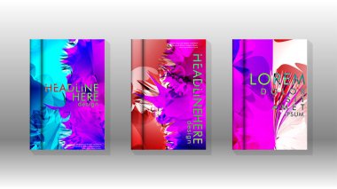 Renkli soyut sprey desenleri ile arka plan kapağı vektör tasarımı. Renk karışımı. Vektör Eps 10. Vektör çizimi