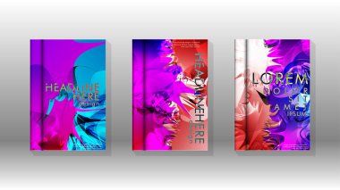 Renkli soyut sprey desenleri ile arka plan kapağı vektör tasarımı. Renk karışımı. Vektör Eps 10. Vektör çizimi