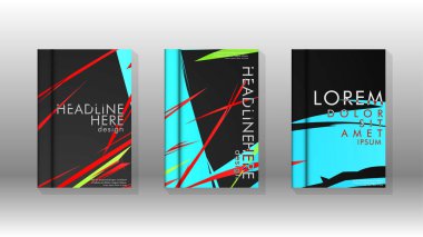 Geometrik tasarım arka planlı kapak kitabı.