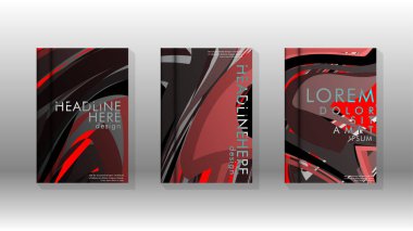 Dalga elemanları ile soyut kapak. kitap tasarım konsepti. Fütüristik iş düzeni.