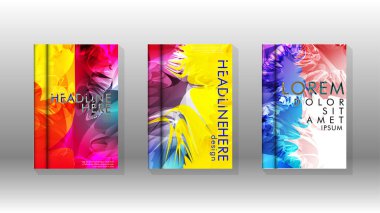 Renkli soyut sprey desenleri ile arka plan kapağı vektör tasarımı. Renk karışımı. Vektör Eps 10. Vektör çizimi