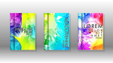 Renkli soyut sprey desenleri ile arka plan kapağı vektör tasarımı. Renk karışımı. Vektör Eps 10. Vektör çizimi