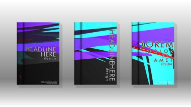 Geometrik tasarım arka planlı kapak kitabı.