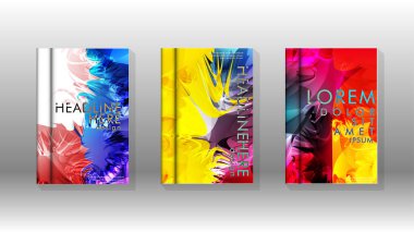 Renkli soyut sprey desenleri ile arka plan kapağı vektör tasarımı. Renk karışımı. Vektör Eps 10. Vektör çizimi