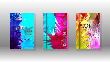 Renkli soyut sprey desenleri ile arka plan kapağı vektör tasarımı. Renk karışımı. Vektör Eps 10. Vektör çizimi