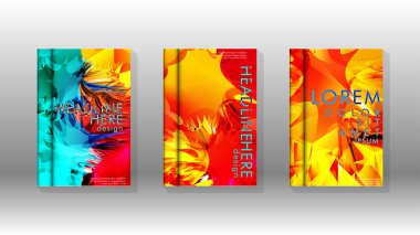 Renkli soyut sprey desenleri ile arka plan kapağı vektör tasarımı. Renk karışımı. Vektör Eps 10. Vektör çizimi