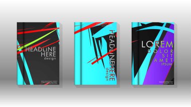 Geometrik tasarım arka planlı kapak kitabı.