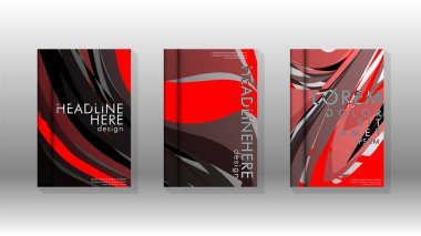 Dalga elemanları ile soyut kapak. kitap tasarım konsepti. Fütüristik iş düzeni.