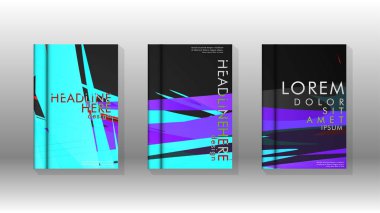 Geometrik tasarım arka planlı kapak kitabı.