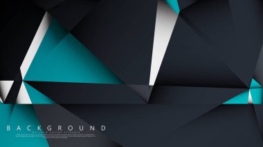 Vektör Arka Plan Üçgen Mozaik mavi, gri ve beyaz bir arada. Degradeler ve saydamlık ile geometrik illüstrasyon tarzı.