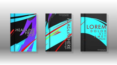 Geometrik tasarım arka planlı kapak kitabı.