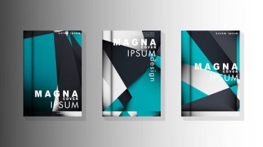 Degrade minimal geometrik desen. üçgen kapağın arka plan tasarımı