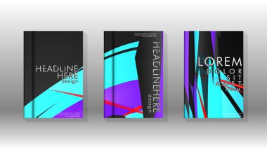 Geometrik tasarım arka planlı kapak kitabı.