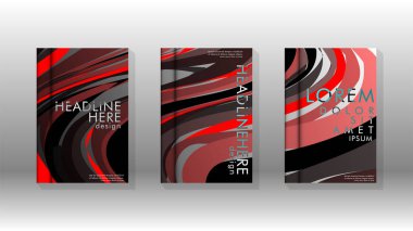 Dalga elemanları ile soyut kapak. kitap tasarım konsepti. Fütüristik iş düzeni.