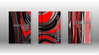 Dalga elemanları ile soyut kapak. kitap tasarım konsepti. Fütüristik iş düzeni.