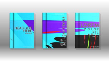 Geometrik tasarım arka planlı kapak kitabı.