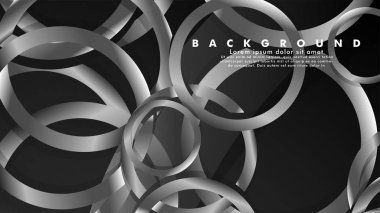 Lüks parlak gri daireler ile soyut metal vektör arka plan