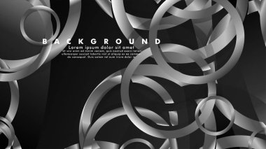 Lüks parlak gri daireler ile soyut metal vektör arka plan