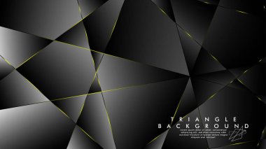 Soyut Arka Plan Geometrik Lüks çokgen desenleri ve Sarı üçgen çizgileri ile