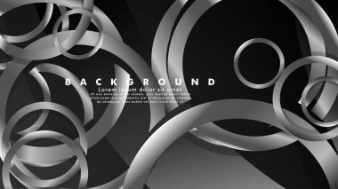 Lüks parlak gri daireler ile soyut metal vektör arka plan